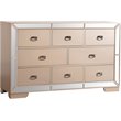 Home Square 3-Piece Set with Queen Panel Bed Dresser and Nightstand in Pearl