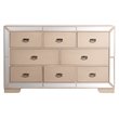 Home Square 2-Piece Set with Queen Panel Bed and 8-Drawer Dresser in Pearl