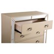Home Square 2-Piece Set with Queen Panel Bed and 5-Drawer Chest in Pearl