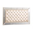 Home Square 2-Piece Set with Queen Panel Bed and 5-Drawer Chest in Pearl