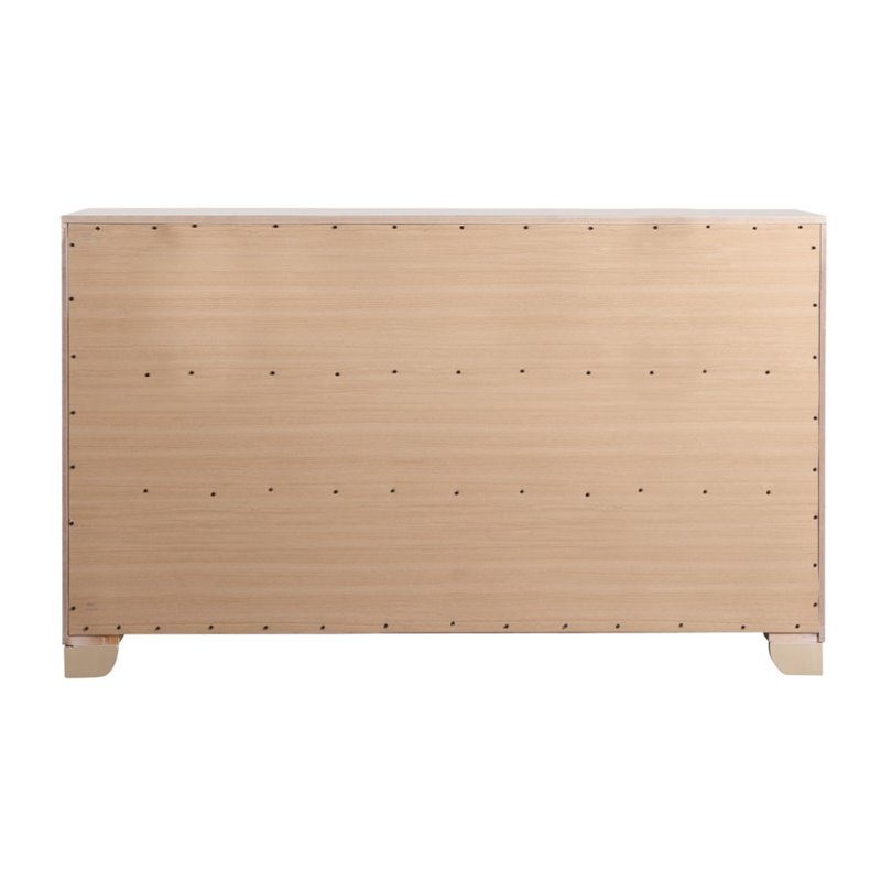 Home Square 2-Piece Set with Full Panel Bed and 8-Drawer Dresser in Pearl