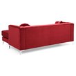 Home Square 2-Piece Set with Velvet Sofa Chaise and Chair in Burgundy