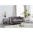 Home Square 2-Piece Set with Velvet Sofa Chaise and Loveseat in Dark Gray