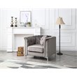 Home Square 2-Piece Set with Velvet Sofa and Chair in Dark Gray