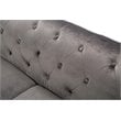 Home Square 2-Piece Set with Velvet Sofa and Chair in Dark Gray