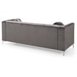 Home Square 2-Piece Set with Velvet Sofa and Chair in Dark Gray