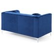 Home Square 2-Piece Set with Velvet Sofa and Loveseat in Navy Blue