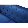 Home Square 2-Piece Set with Velvet Sofa and Loveseat in Navy Blue