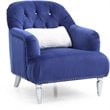 Home Square 2-Piece Furniture Set with Velvet Chair and Sofa in Blue