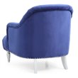 Home Square 2-Piece Furniture Set with Velvet Chair and Loveseat in Blue