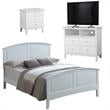 Home Square 3-Piece Set with Queen Panel Bed 4-Drawer TV Stand and Nightstand