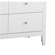Home Square 3-Piece Set with Full Panel Bed 4-Drawer TV Stand & Mirror in White