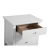 Home Square 2-Piece Set with Full Panel Bed and 3-Drawer Nightstand in White