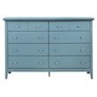 Home Square 2-Piece Set with 8-Drawer Dresser and 3-Drawer Nightstand in Teal