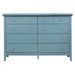 Home Square 2-Piece Set with 8-Drawer Dresser and 5-Drawer Chest in Teal