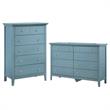 Home Square 2-Piece Set with 8-Drawer Dresser and 5-Drawer Chest in Teal
