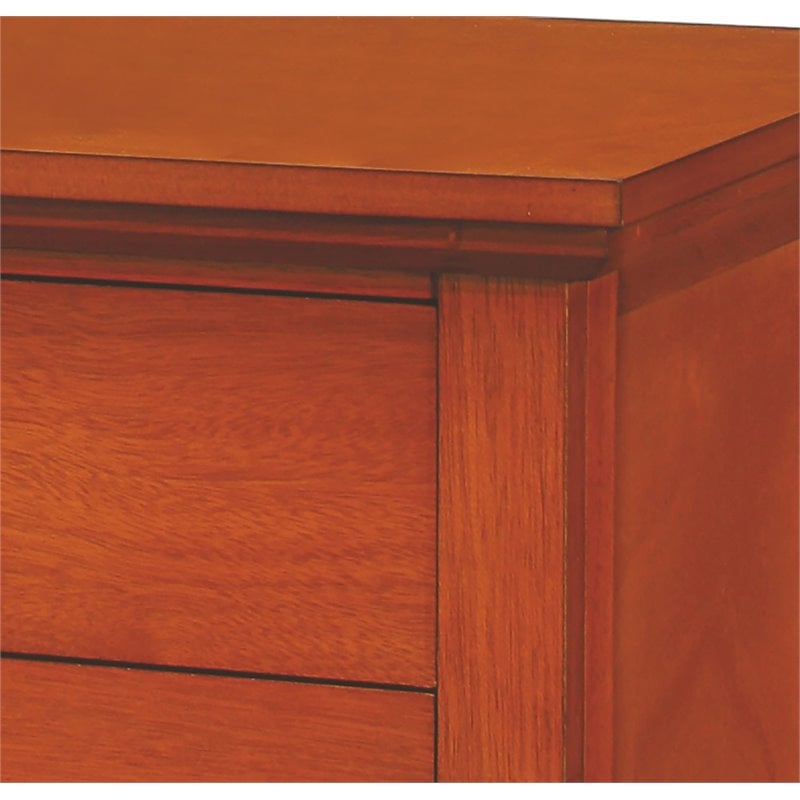 Home Square 2-Piece Set with 3-Drawer Nightstand & 8-Drawer Dresser in Oak