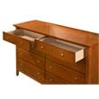 Home Square 2-Piece Set with Mirror and 8-Drawer Dresser in Oak