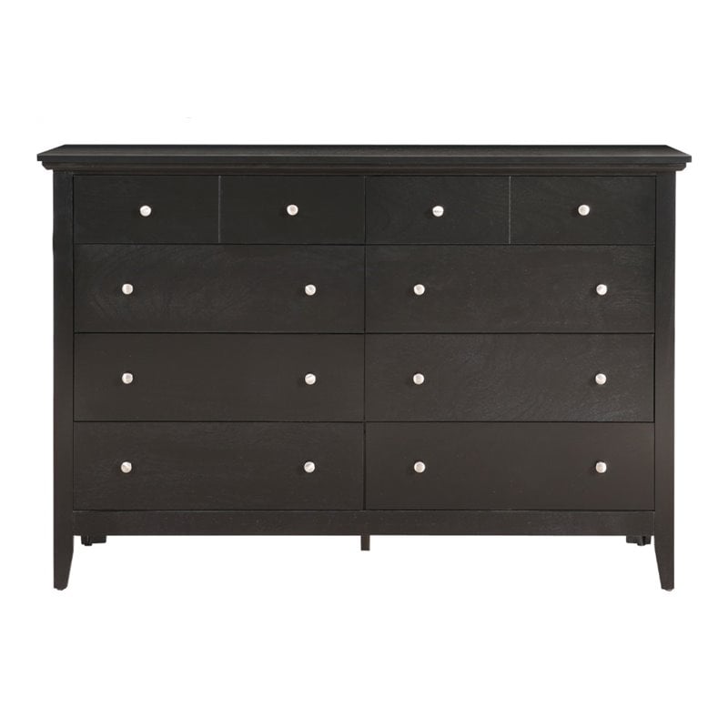 Home Square 3-Piece Set with Queen Bed 8-Drawer Dresser and 3-Drawer Nightstand