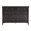 Home Square 2-Piece Set with Queen Panel Bed and 8-Drawer Dresser in Black