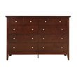 Home Square 2-Piece Set with Queen Panel Bed & 8-Drawer Dresser in Cappuccino