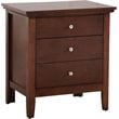 Home Square 2-Piece Set with Full Panel Bed & 3-Drawer Nightstand in Cappuccino