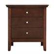 Home Square 2-Piece Set with Full Panel Bed & 3-Drawer Nightstand in Cappuccino