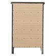 Home Square 2-Piece Set with Twin Panel Bed and 5-Drawer Chest in Gray