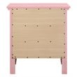 Home Square 2-Piece Set with 4-Drawer TV Stand and 3-Drawer Nightstand in Pink