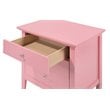 Home Square 2-Piece Set with 4-Drawer TV Stand and 3-Drawer Nightstand in Pink