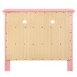 Home Square 2-Piece Set with 4-Drawer TV Stand and 3-Drawer Nightstand in Pink