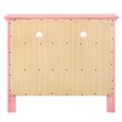 Home Square 2-Piece Set with 8-Drawer Dresser and 4-Drawer TV Stand in Pink