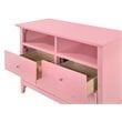 Home Square 2-Piece Set with 8-Drawer Dresser and 4-Drawer TV Stand in Pink