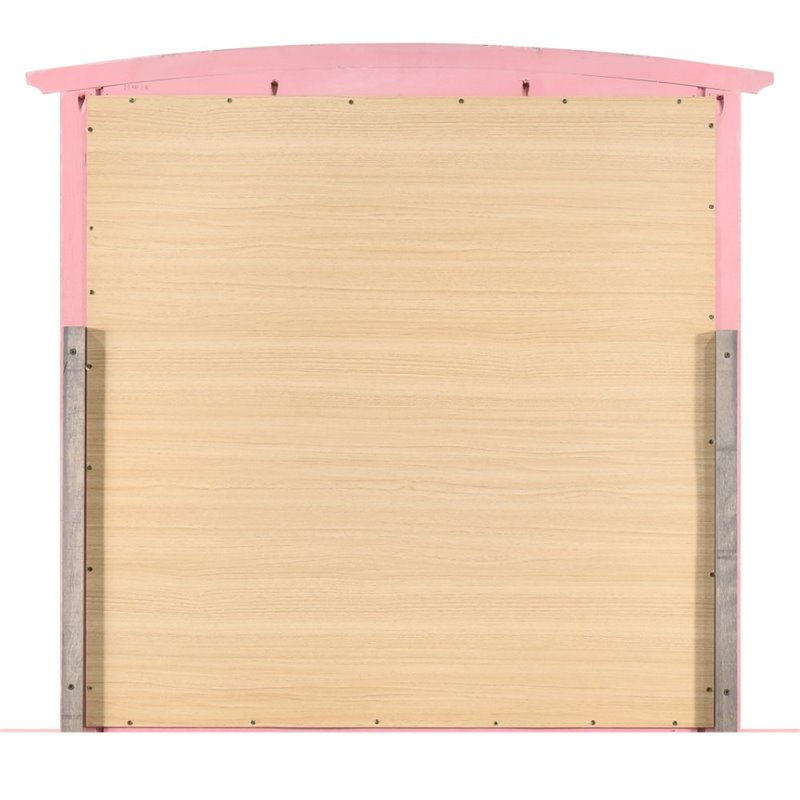 Home Square 2-Piece Set with 8-Drawer Dresser and Mirror in Pink