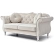 Home Square 2-Piece Furniture Set with Sofa and Loveseat in Ivory