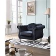 Home Square 2-Piece Furniture Set with Sofa Chaise and Chair in Black