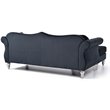 Home Square 2-Piece Furniture Set with Sofa Chaise and Chair in Black