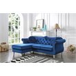 Home Square 2-Piece Furniture Set with Sofa Chase and Chair in Navy Blue