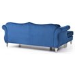 Home Square 2-Piece Furniture Set with Sofa Chase and Chair in Navy Blue
