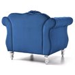 Home Square 2-Piece Furniture Set with Sofa and Chair in Navy Blue