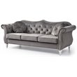 Home Square 2-Piece Furniture Set with Sofa and Chair in Dark Gray