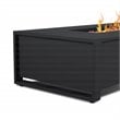 Home Square 3 Piece Garden Patio Set with Fire Table and 2 Chairs in Black