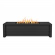 Home Square 3 Piece Garden Patio Set with Fire Table and 2 Chairs in Black