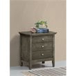 Home Square 3-Piece Set with Queen Bed 5-Drawer Chest and Nightstand in Gray