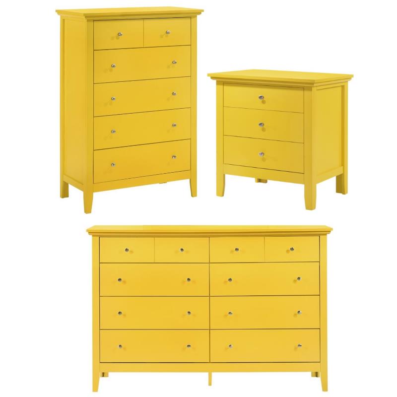 yellow dresser