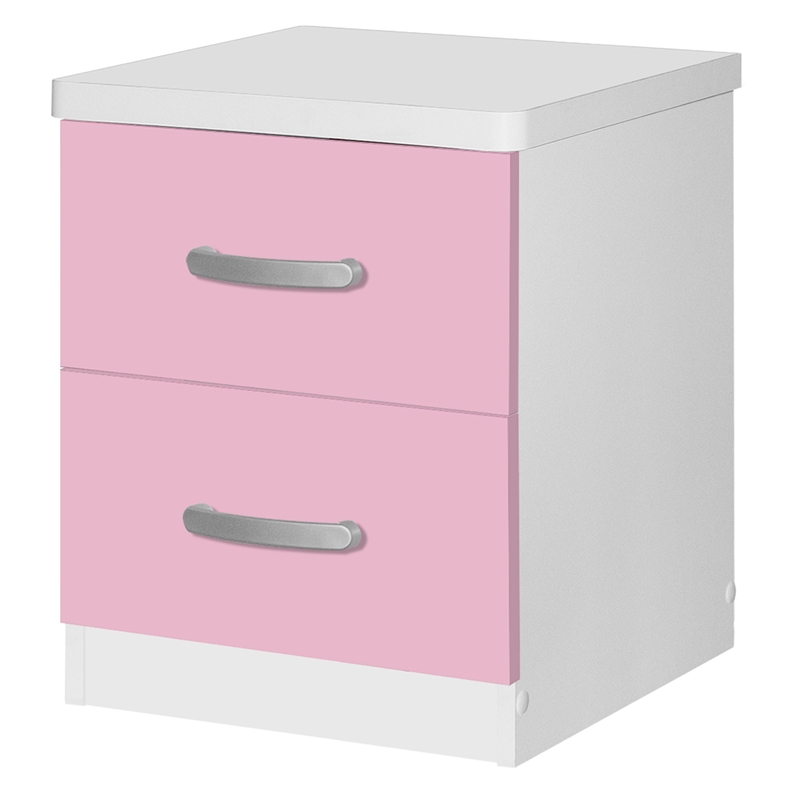 Home Square 2-Piece Set with Full Captains Bed and 2-Drawer Nightstand