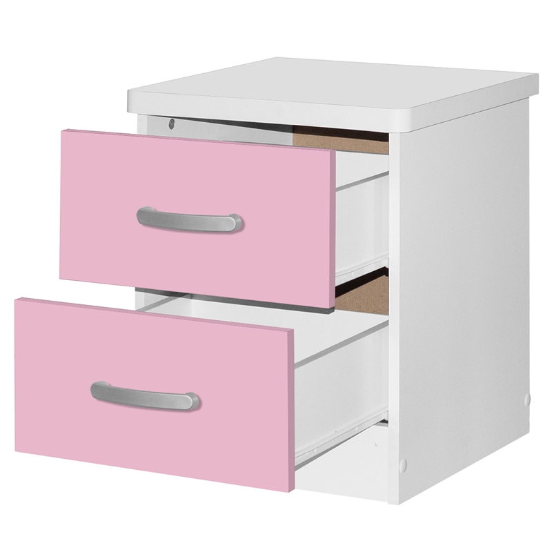 Home Square 2-Piece Set with Full Captains Bed and 2-Drawer Nightstand
