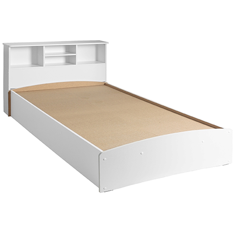 Home Square 2-Piece Set with Full Captains Bed and 4-Doors 2-Drawers Armoire