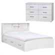 Home Square 2-Piece Set with Full Captains Bed and Bedroom Dresser