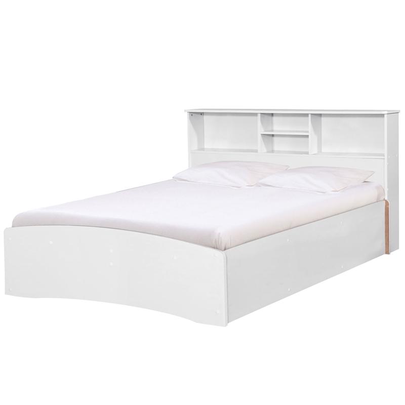 Home Square 2-Piece Set with Full Captains Bed and Dresser with Lock